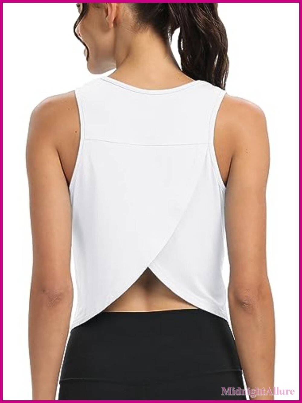 Mippo Workout Tops for Women Cropped Open Back Sleeveless Tank Tops Athletic